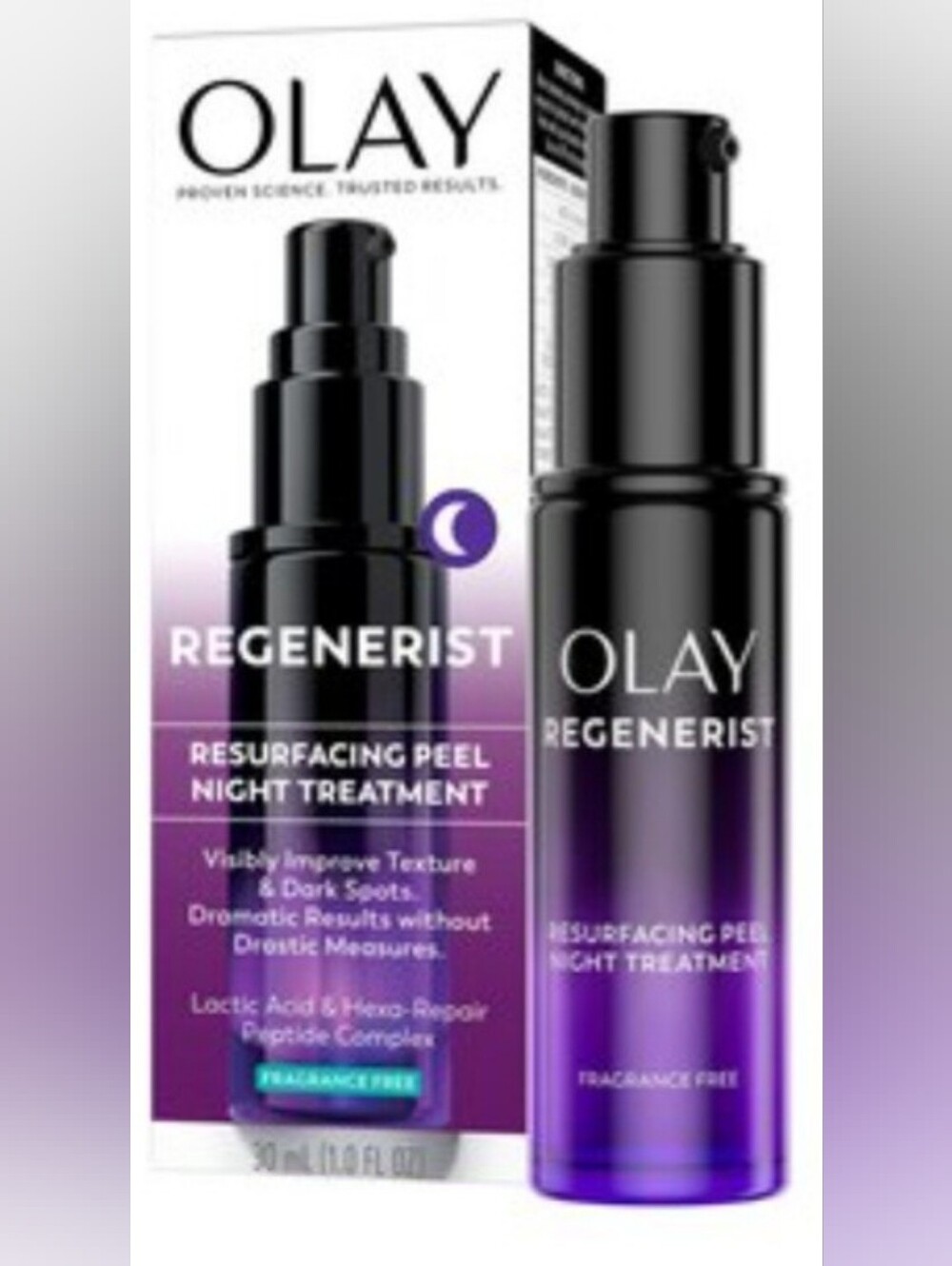 NWT Full  Olay Regnerist Resurfacing Peel Night Treatment, 1 OZ